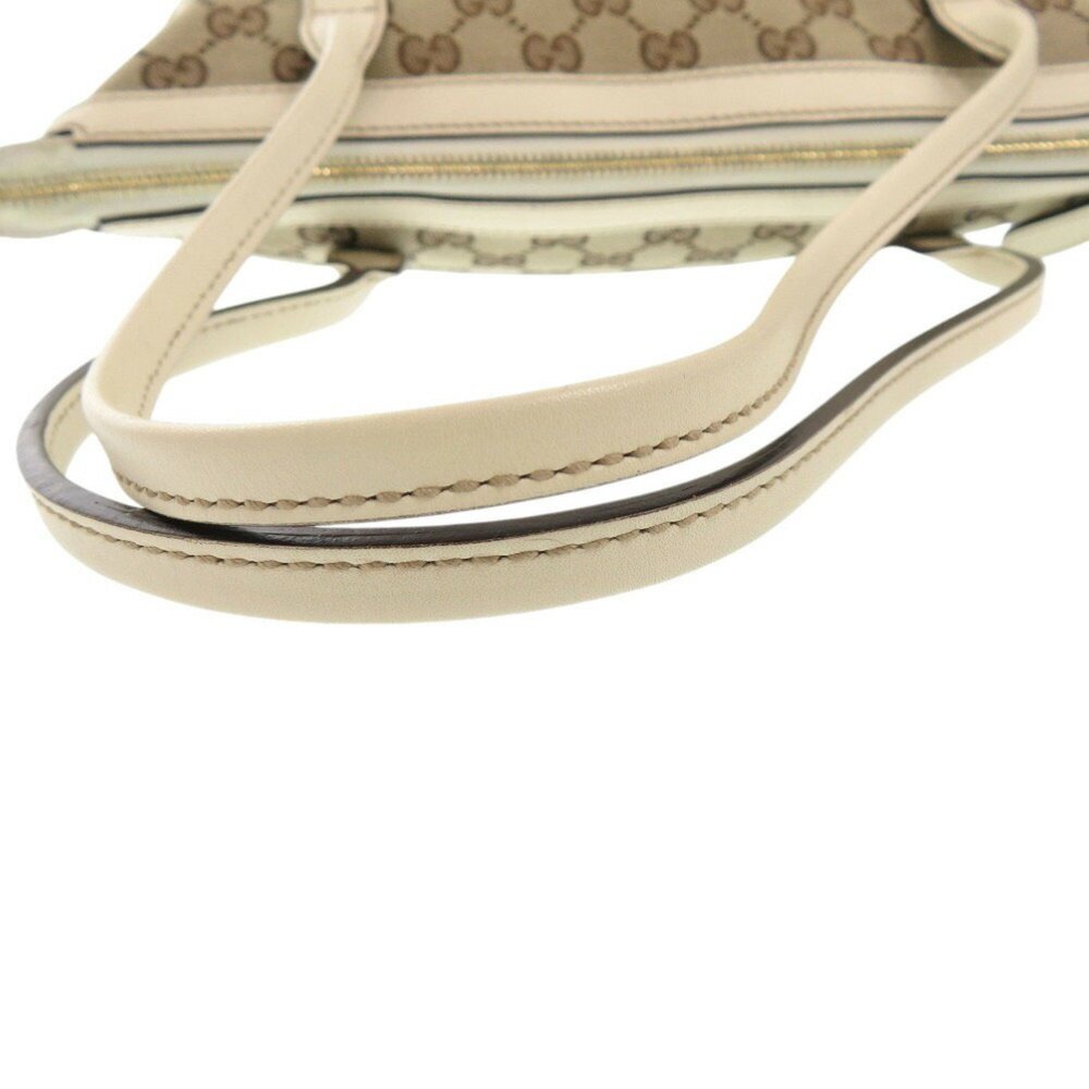GUCCI Authentic Cream Leather Tote Bag - Picture 6 of 9